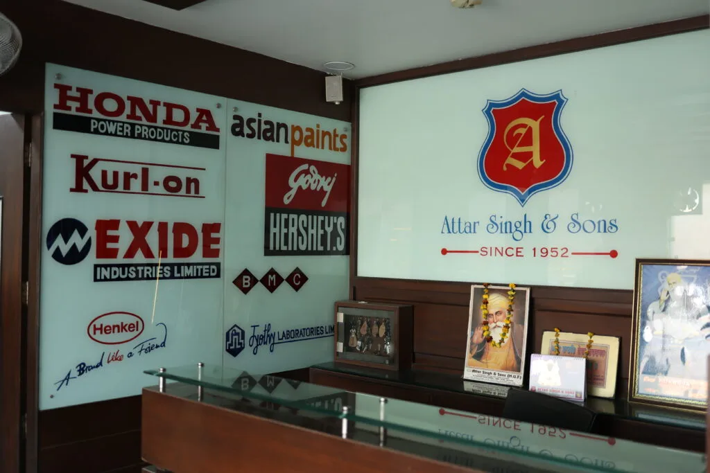 Corporate reception wall